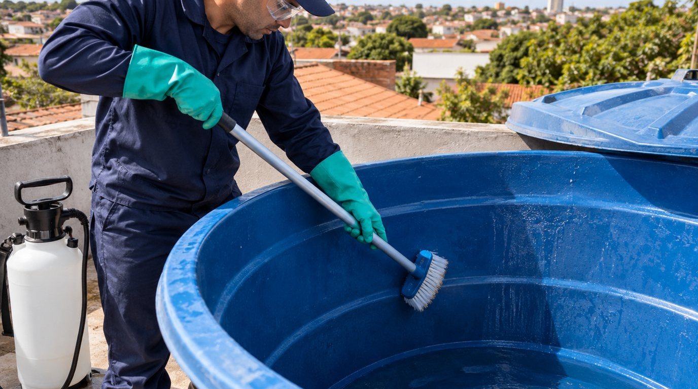 Higienização e Desinfecção da Caixa d'Água em São Bernardo do Campo‑SP